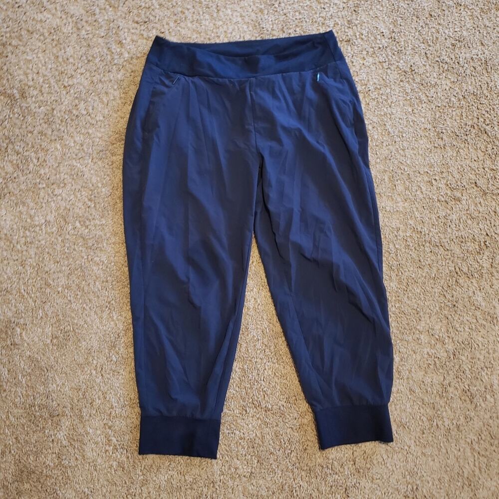 Athleta soho cropped jogger pants navy 14
